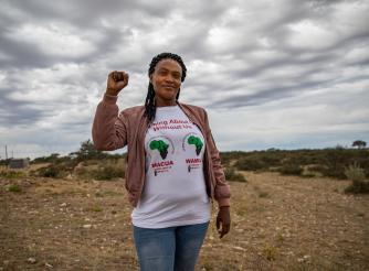 Tuduetso Sebake is a community activist for ActionAid partner Women Affected by Mining United in Action (WAMUA)